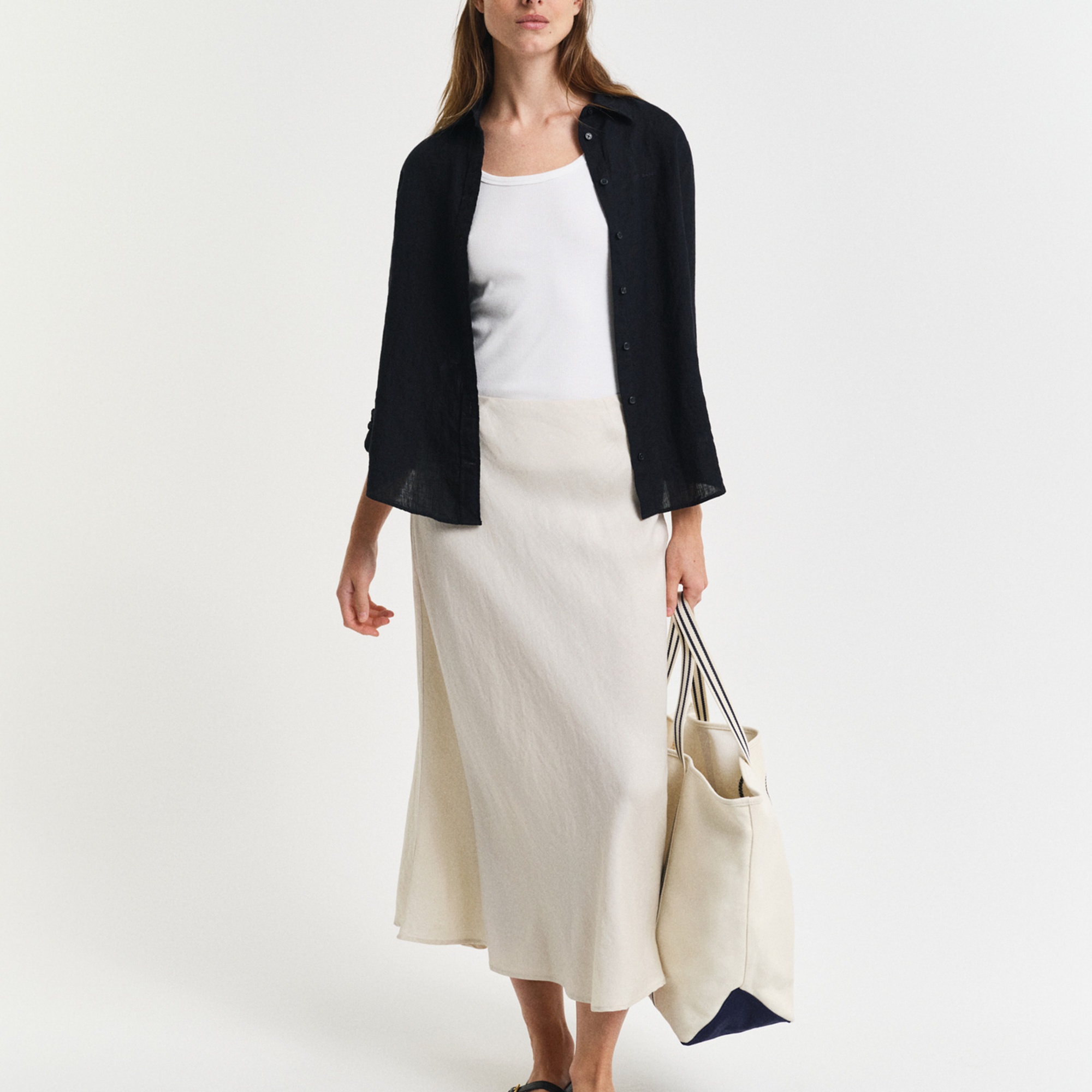 GANT Kadın Krem Regular Fit Etek