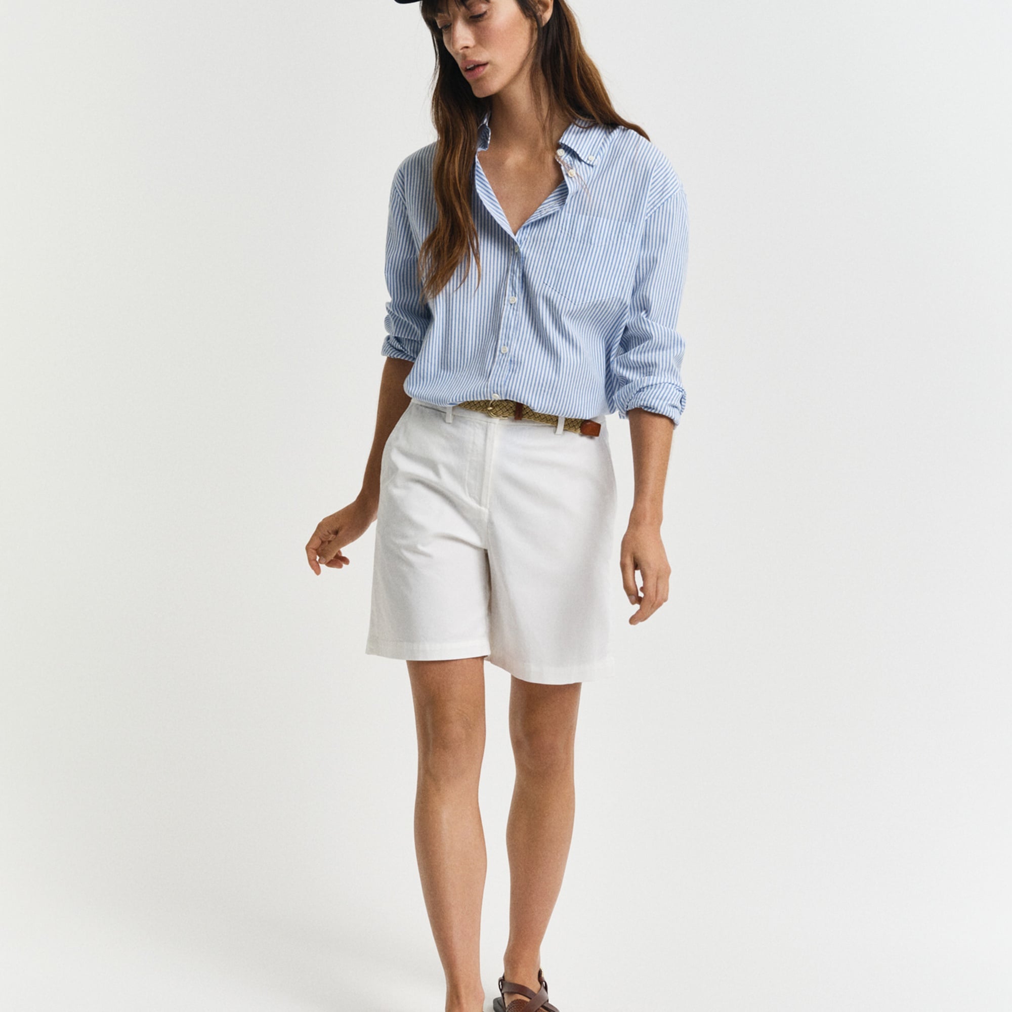 GANT Kadın Beyaz Regular Fit Şort