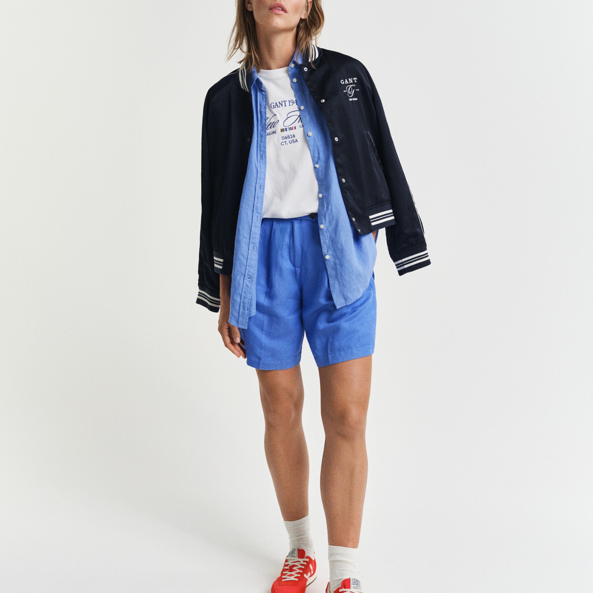 GANT Kadın Mavi Relaxed Fit Şort