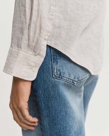  GANT Kadın Bej Regular Fit Klasik Yaka Gömlek