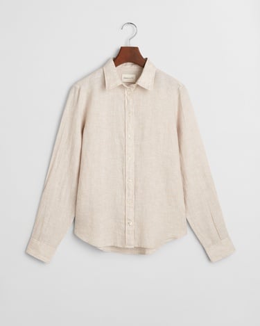  GANT Kadın Bej Regular Fit Klasik Yaka Gömlek
