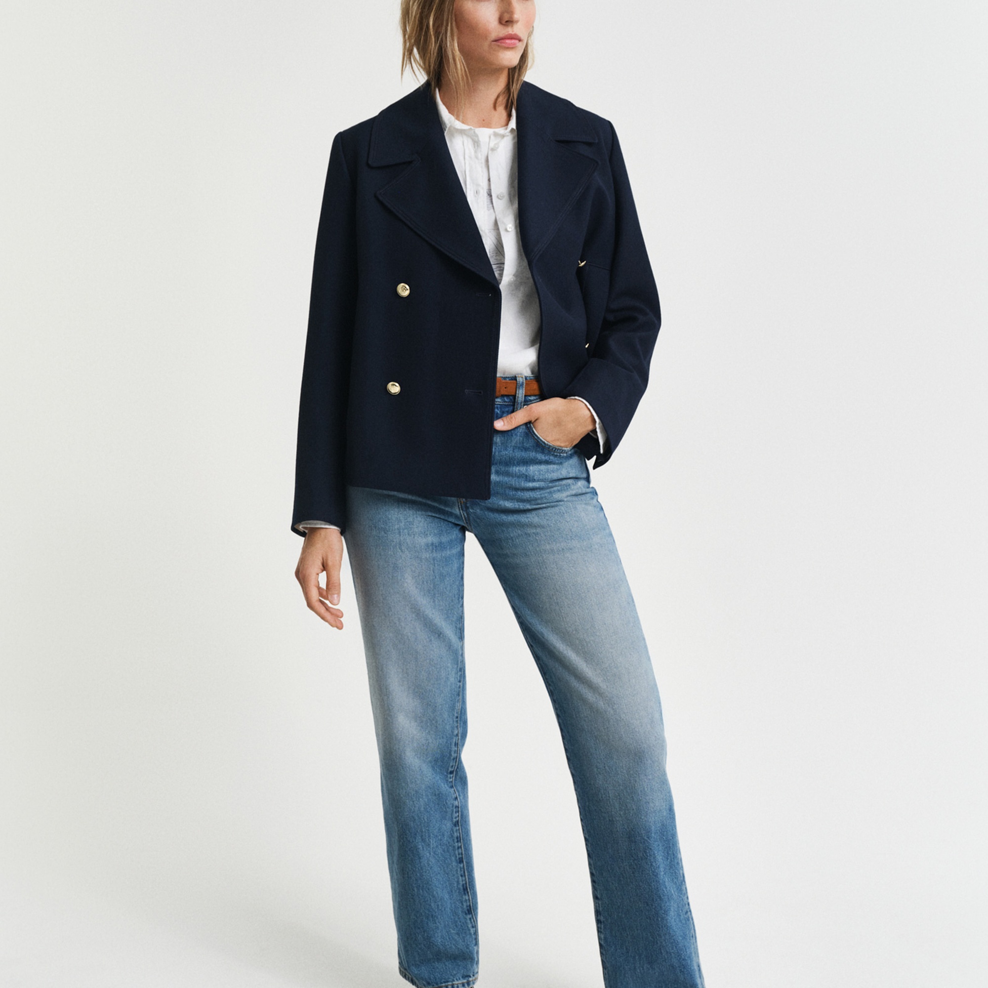 GANT Kadın Beyaz Regular Fit Klasik Yaka Gömlek