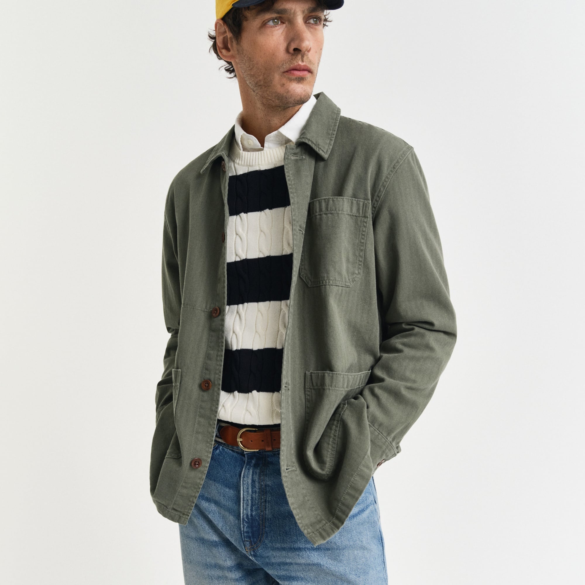 GANT Erkek Yeşil Regular Fit Klasik Yaka Gömlek