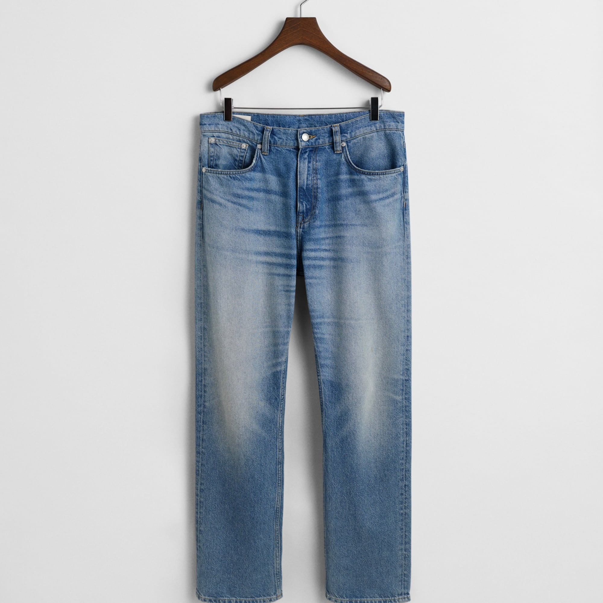 GANT Erkek Mavi Straight Fit Pantolon