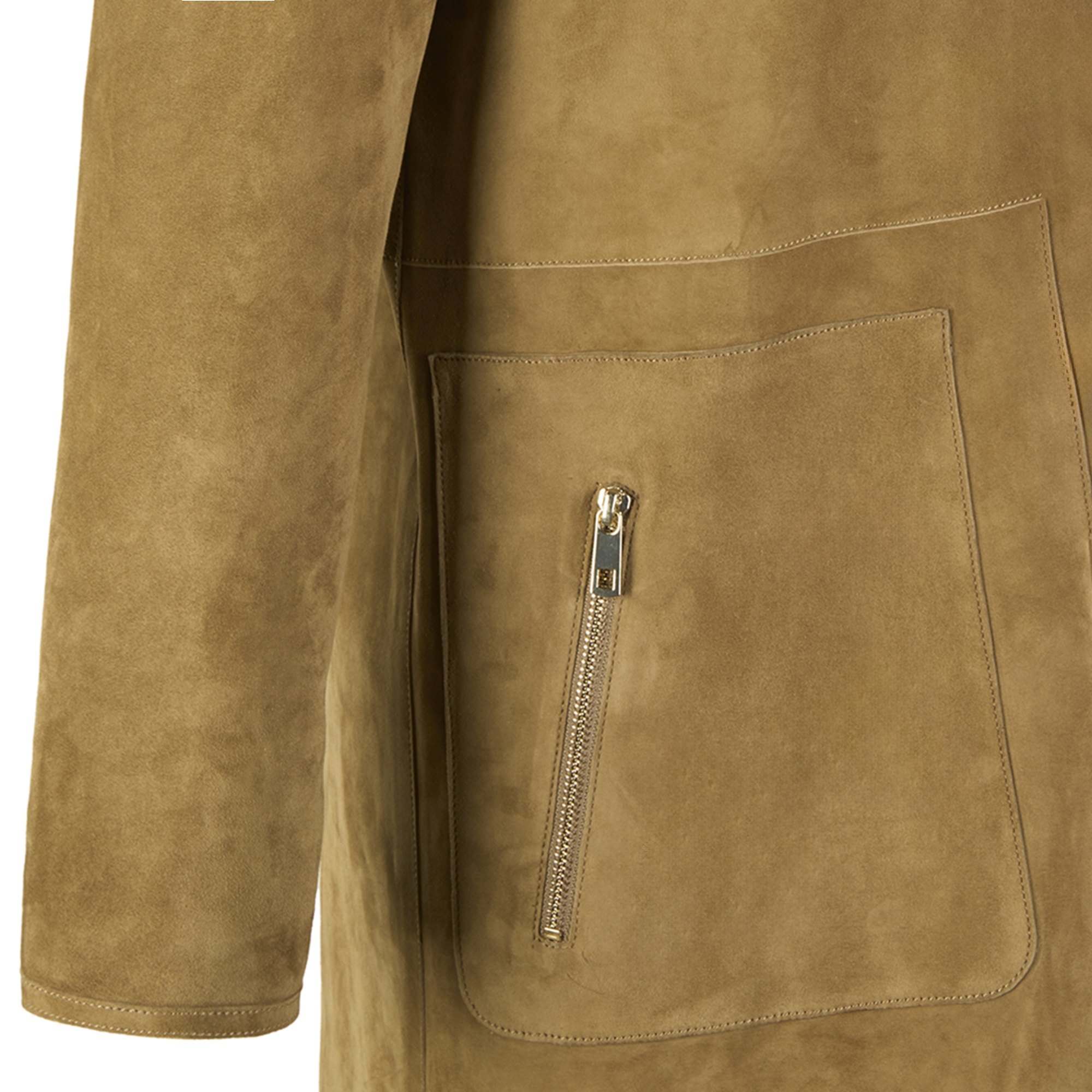 Simonetta Yeşil Kadın Çift Taraflı Deri Pardösü