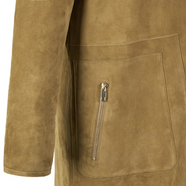  Simonetta Yeşil Kadın Çift Taraflı Deri Pardösü