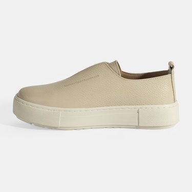  Kadın Bej Günlük Deri Ayakkabı