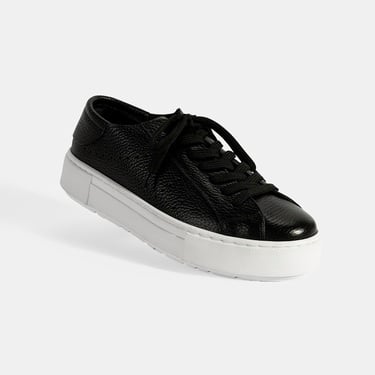  Kadın Siyah Bağcıklı Deri Günlük Ayakkabı