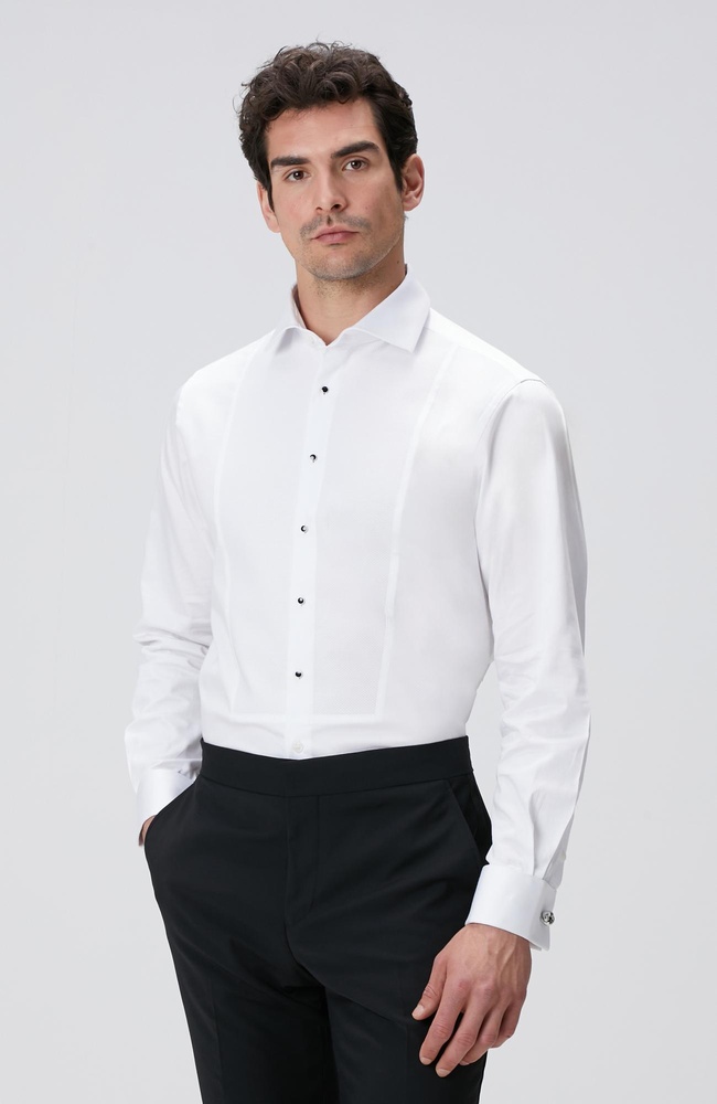  Network Erkek Beyaz Smokin Gömlek