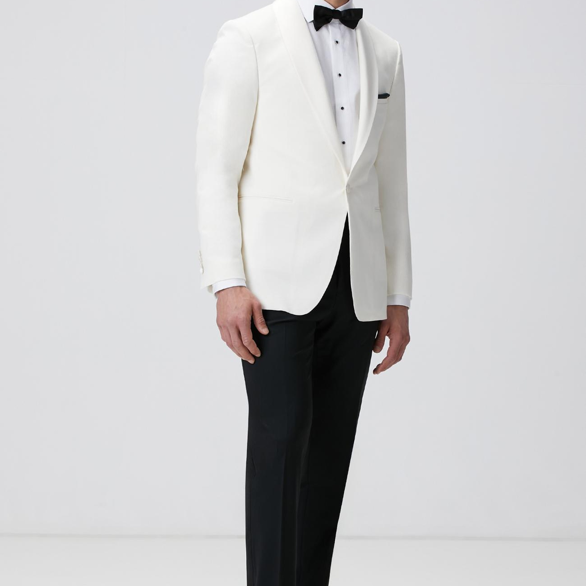 Network Erkek Beyaz Smokin Gömlek