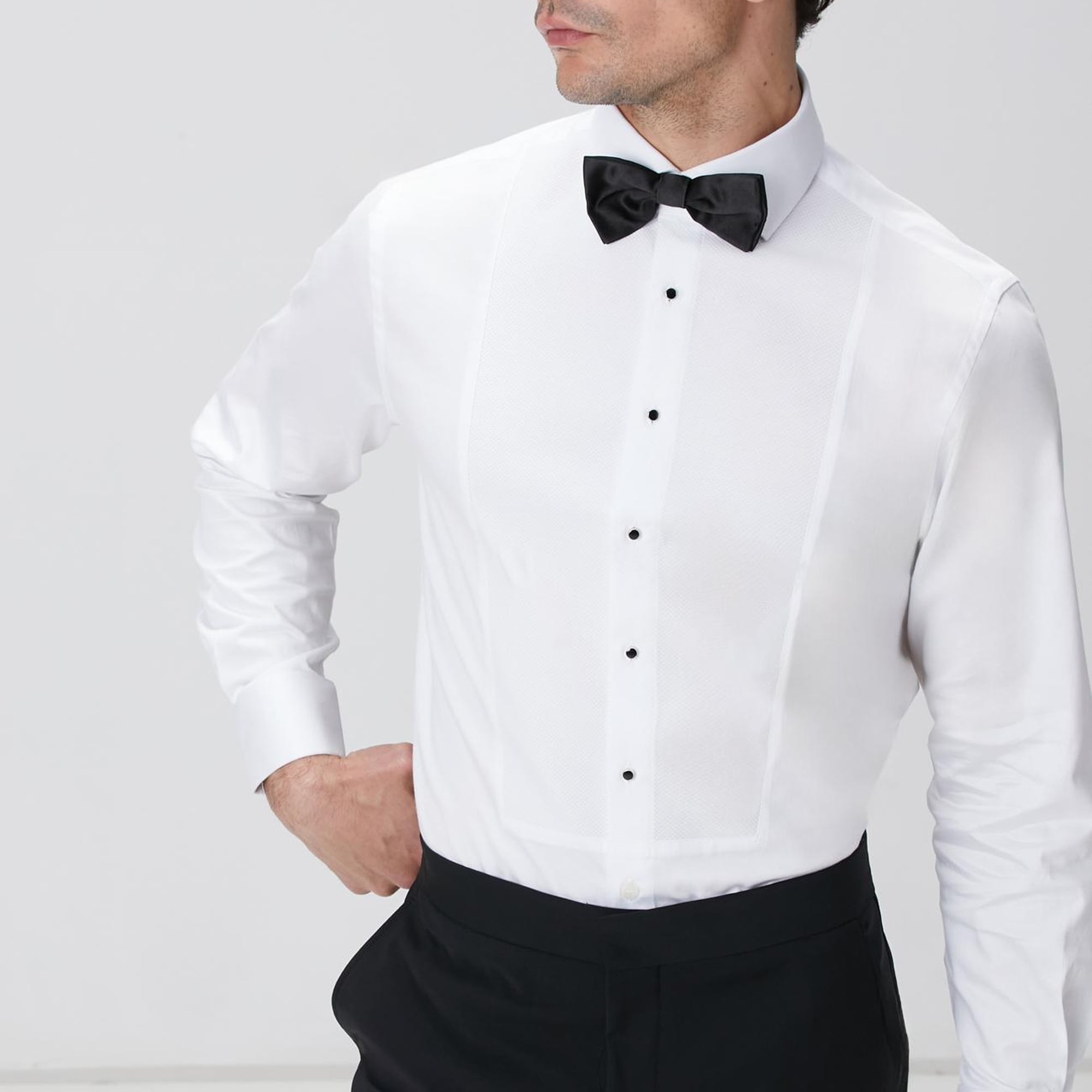 Network Erkek Beyaz Smokin Gömlek