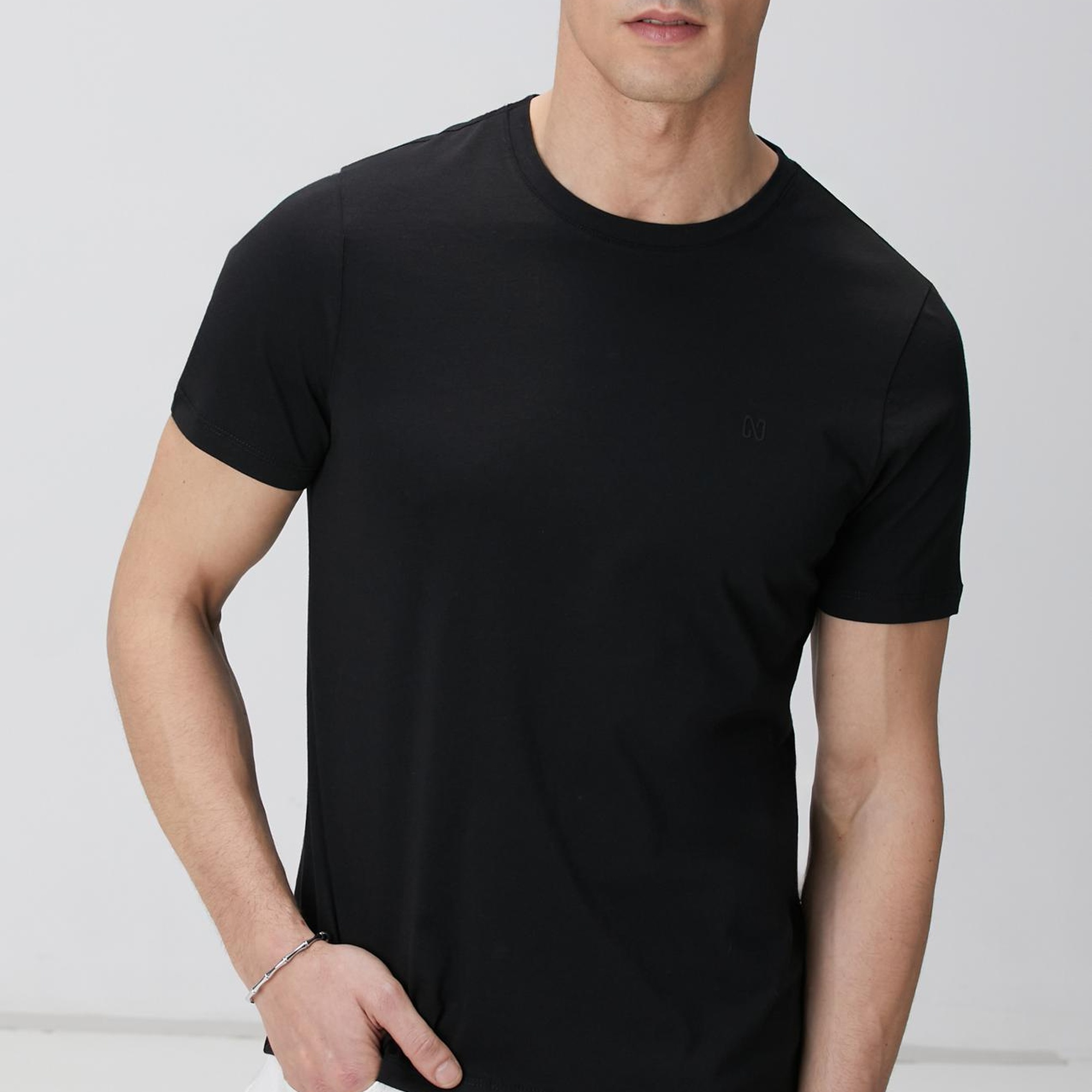 Network Erkek Siyah T-shirt