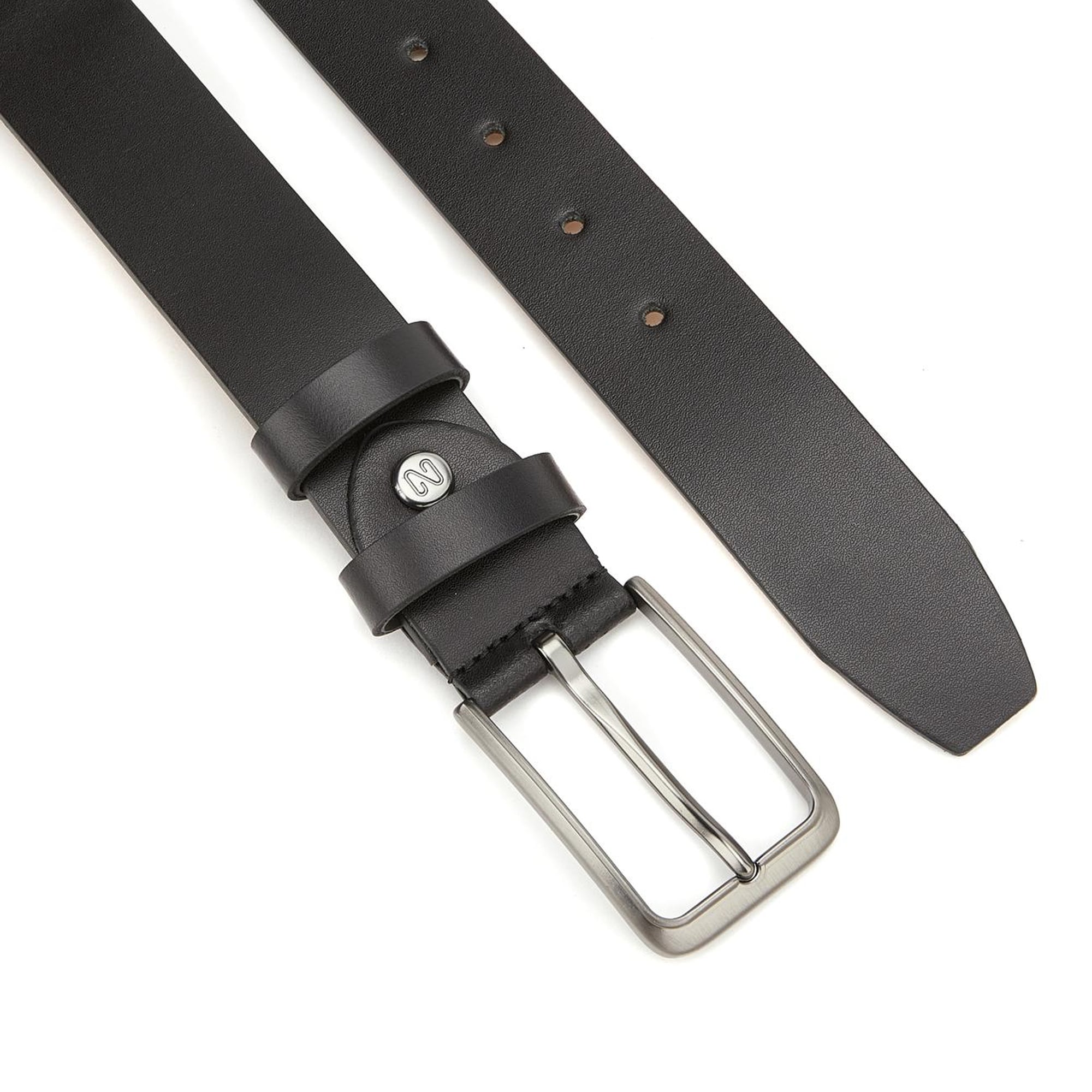 Network Erkek Siyah Deri Kemer