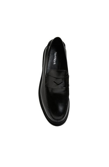  Network Erkek Siyah Erkek Deri Loafer