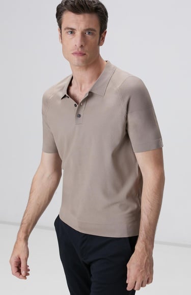  Network Erkek Vizon Polo Yaka Triko