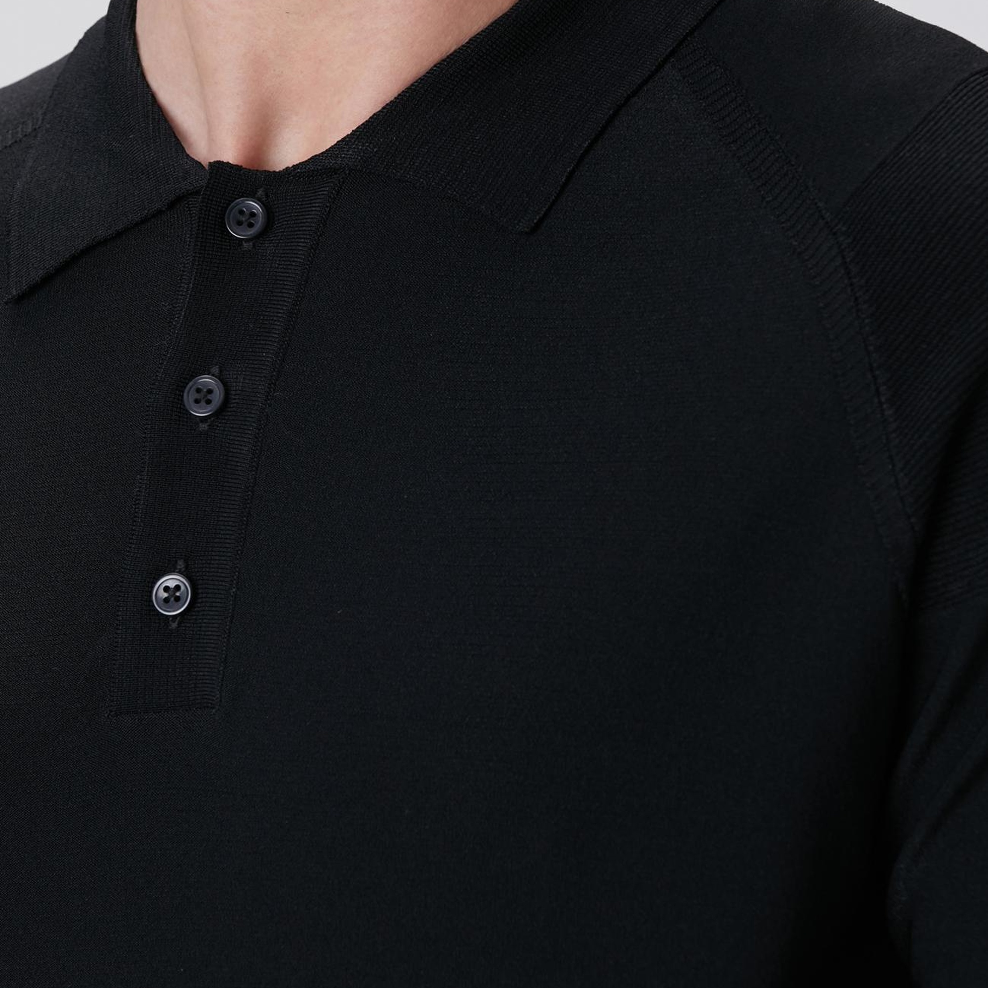 Network Erkek Siyah Polo Yaka Triko