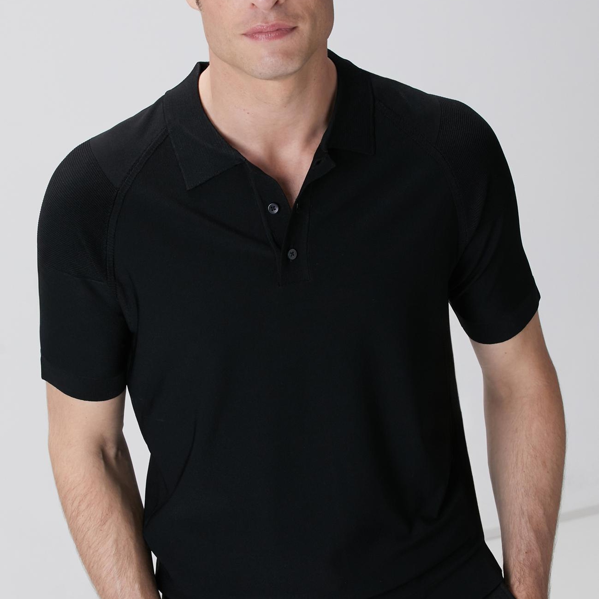 Network Erkek Siyah Polo Yaka Triko