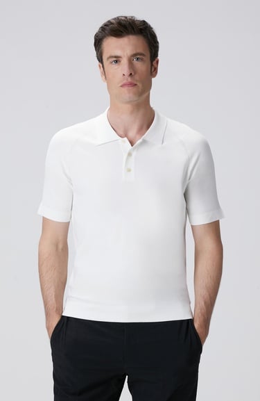  Network Erkek Kırık Beyaz Polo Yaka Triko