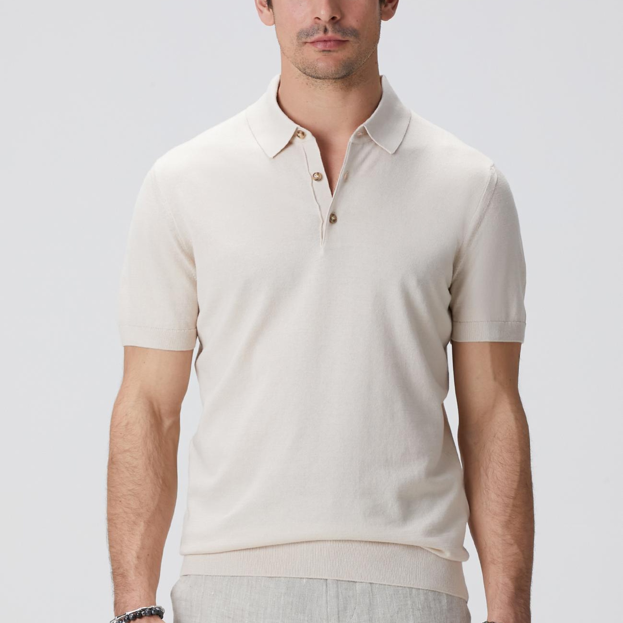 Network Erkek Bej Polo Yaka Basic Kazak