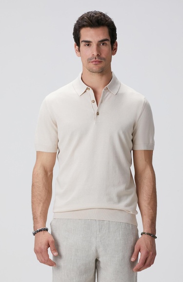  Network Erkek Bej Polo Yaka Basic Kazak