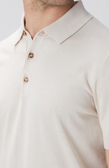  Network Erkek Bej Polo Yaka Basic Kazak