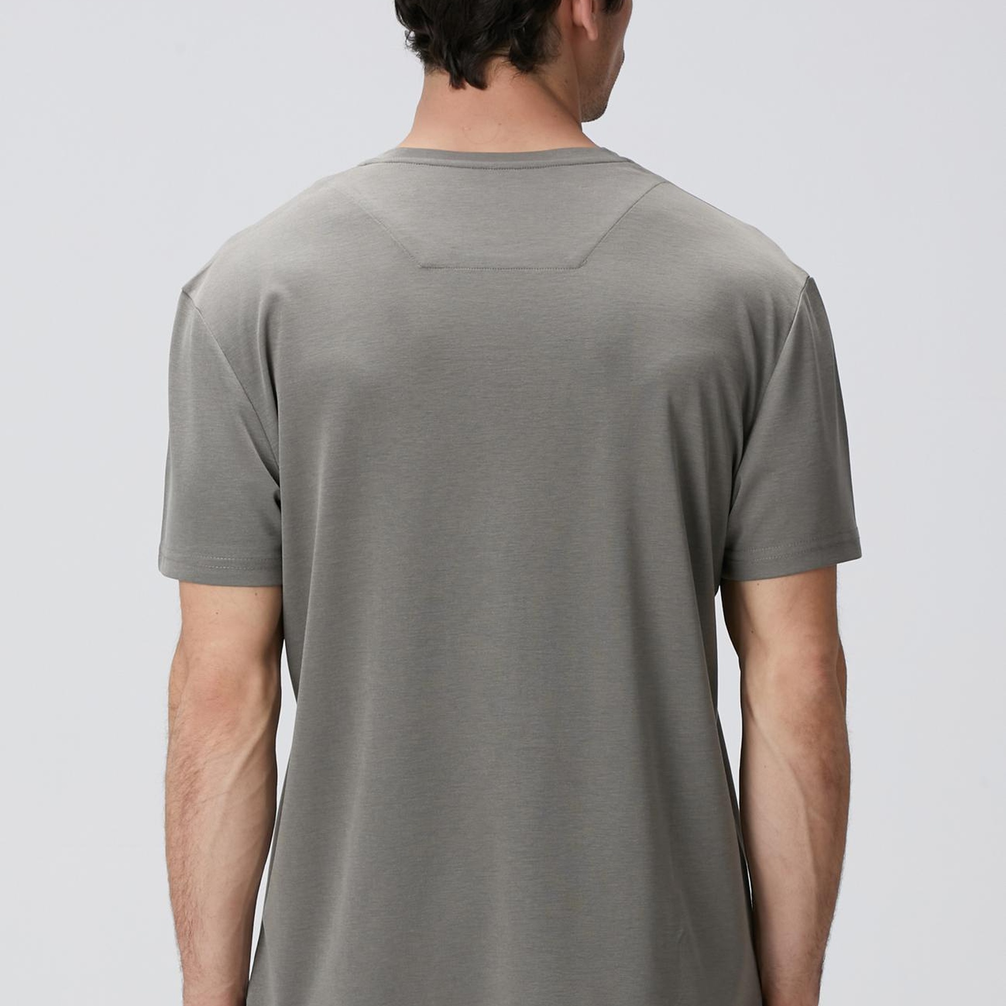 Network Erkek Haki Basic T-shirt