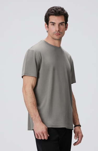  Network Erkek Haki Basic T-shirt