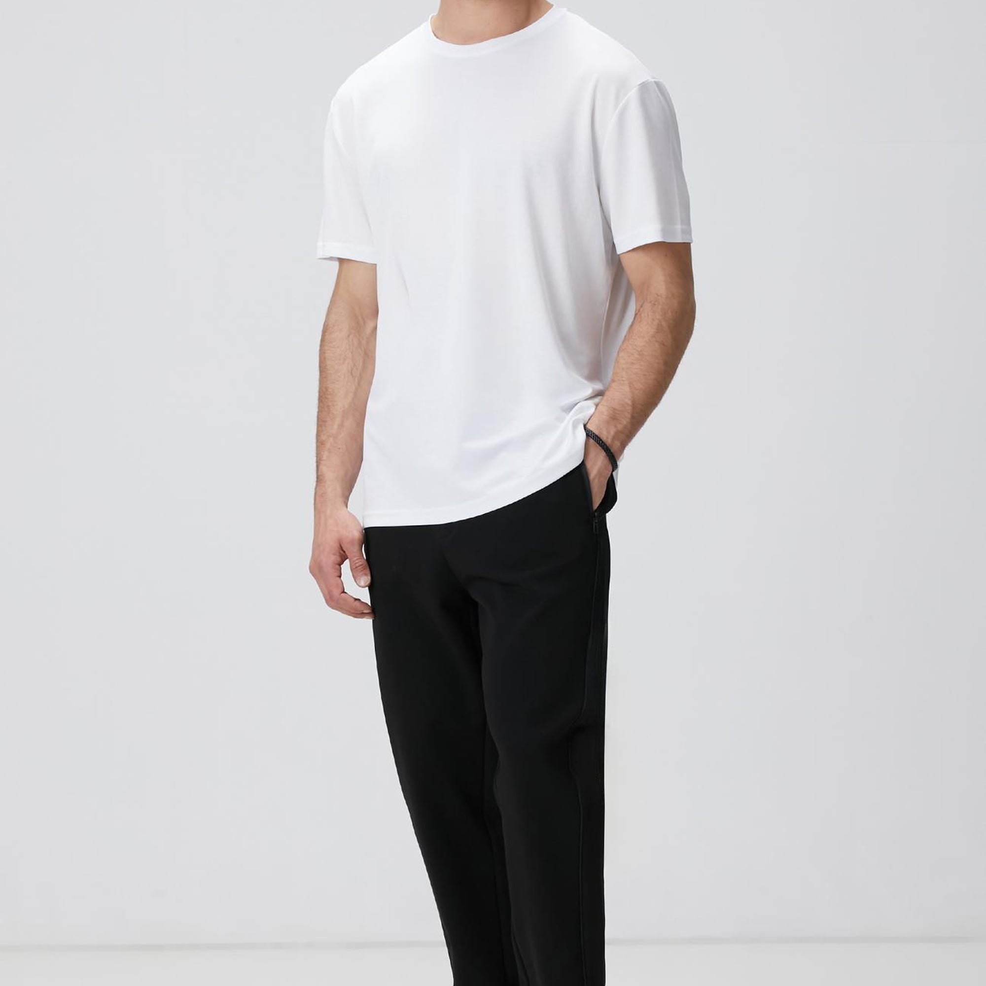 Network Erkek Beyaz Basic T-shirt