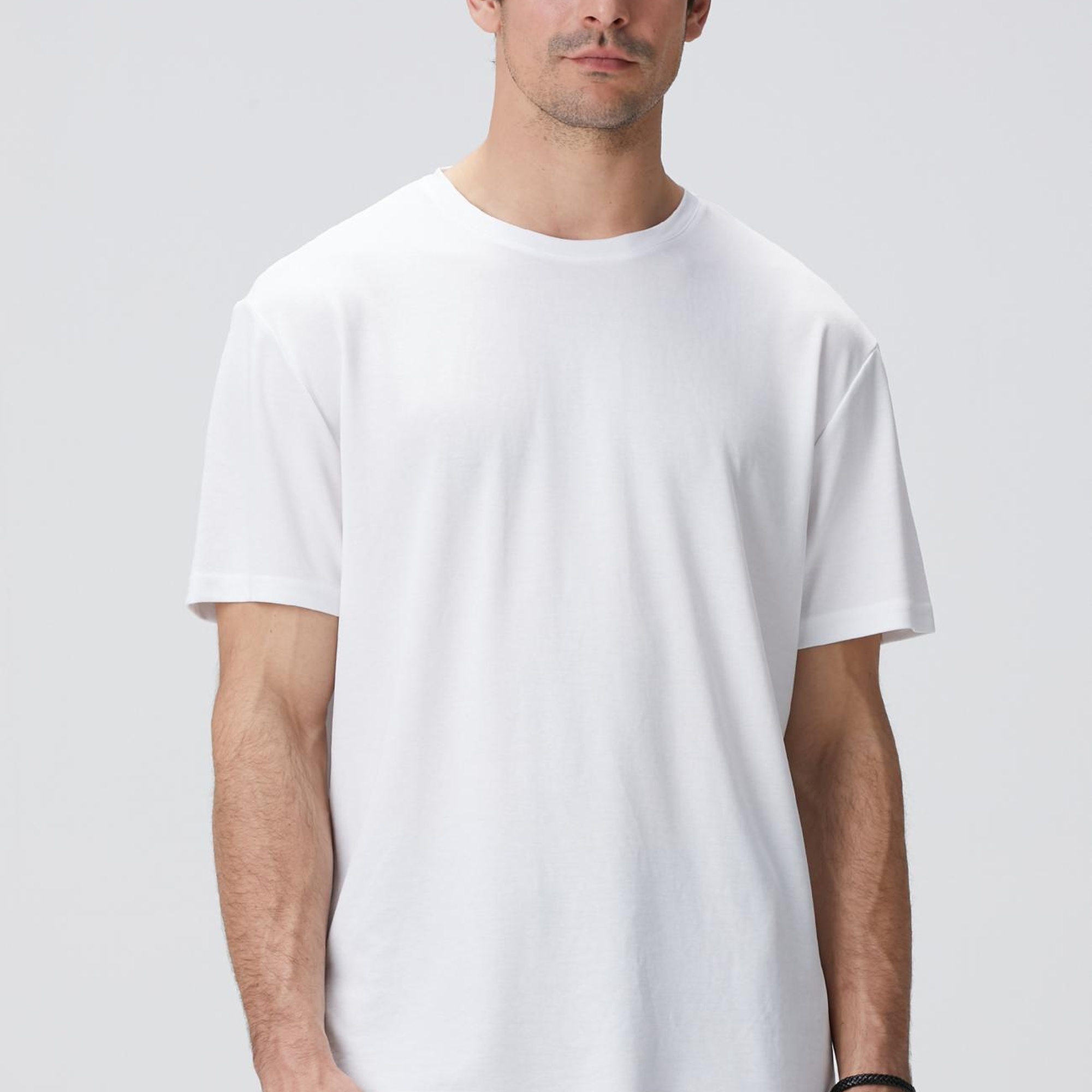 Network Erkek Beyaz Basic T-shirt