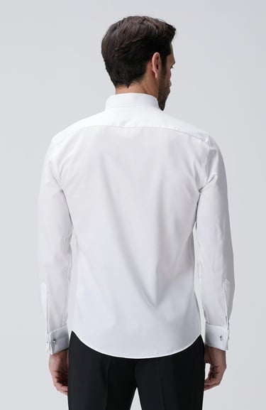  Network Erkek Beyaz Non-Iron Smokin Gömlek