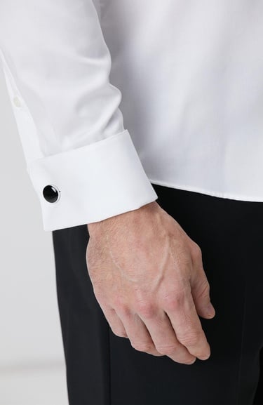  Network Erkek Beyaz Non-Iron Smokin Gömlek