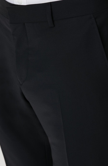  Network Erkek Siyah Yün Karışımlı Pantolon