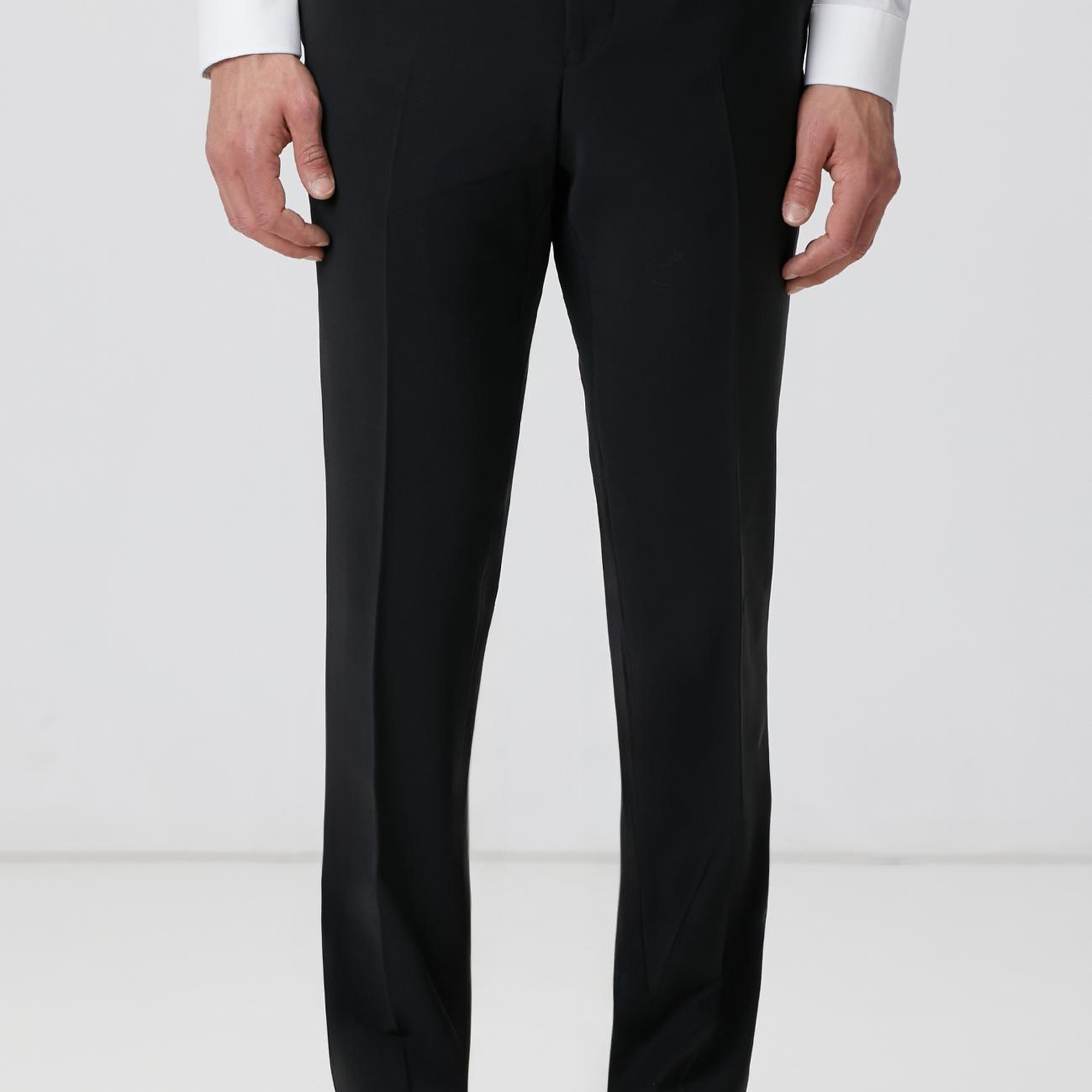 Network Erkek Siyah Yün Karışımlı Pantolon