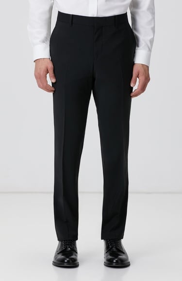  Network Erkek Siyah Yün Karışımlı Pantolon