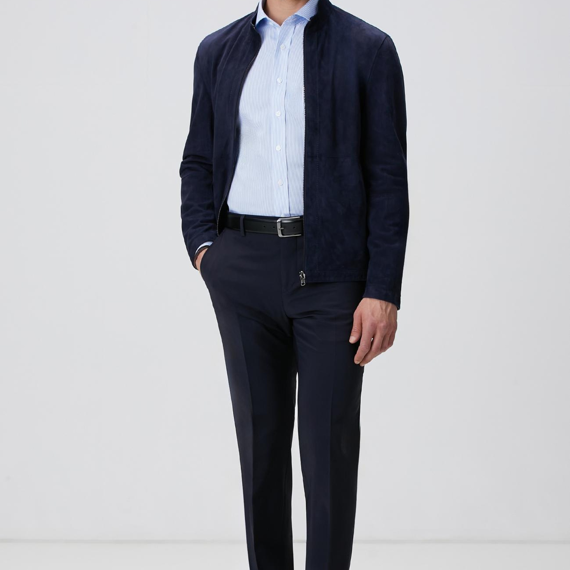 Network Erkek Lacivert Yün Karışımlı Pantolon