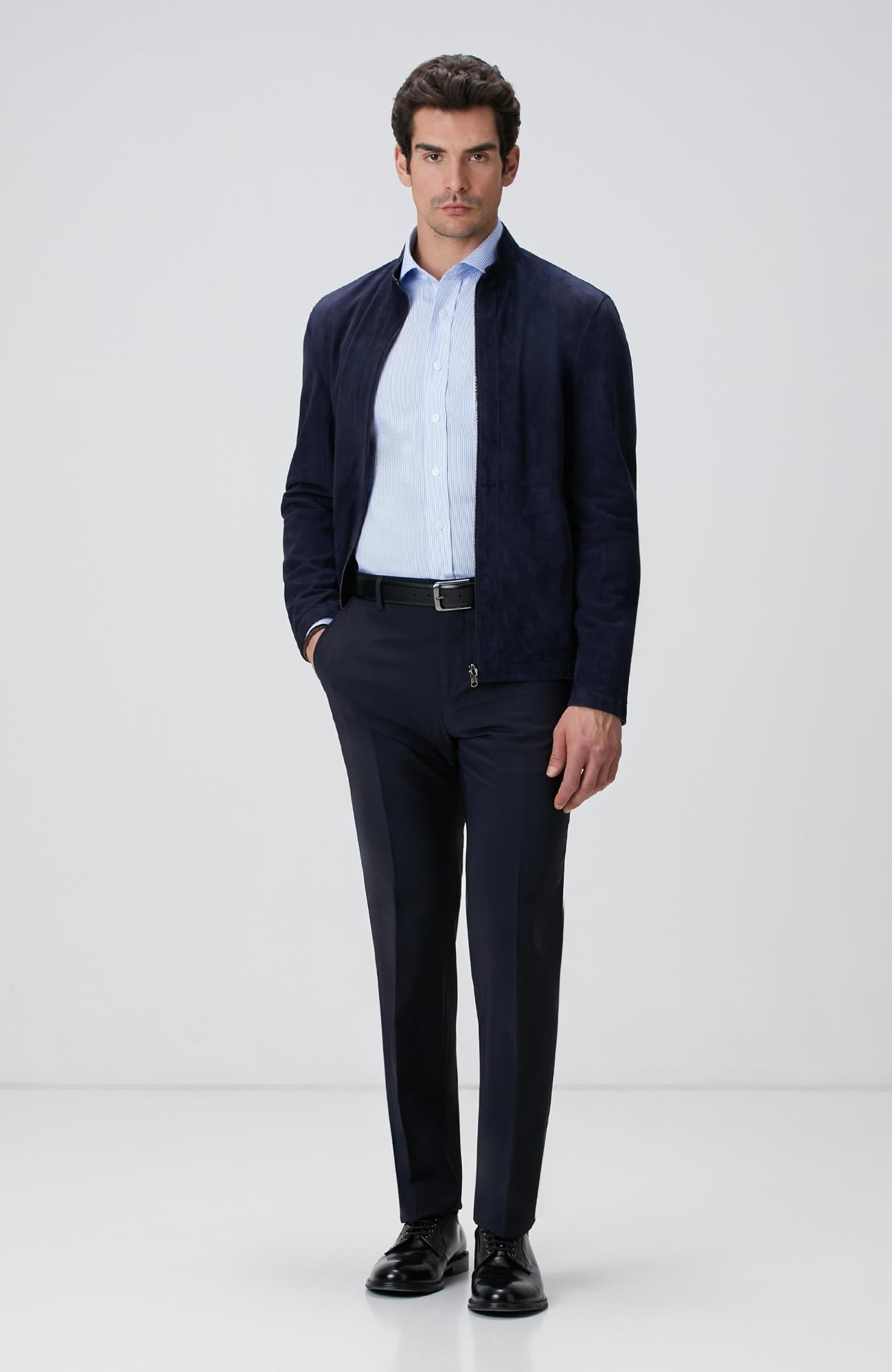  Network Erkek Lacivert Yün Karışımlı Pantolon