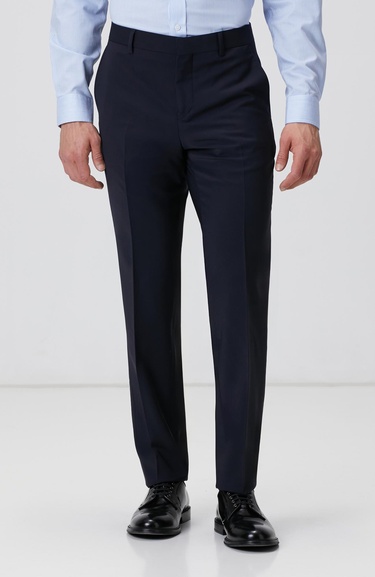  Network Erkek Lacivert Yün Karışımlı Pantolon