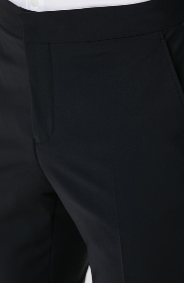  Network Erkek Siyah Yün Karışımlı Smokin Pantolon