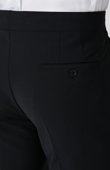  Network Erkek Siyah Yün Karışımlı Smokin Pantolon