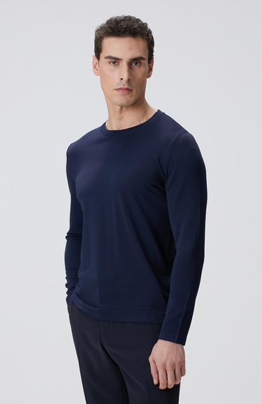  Network Erkek Lacivert N-Tech Basıc Triko Kazak