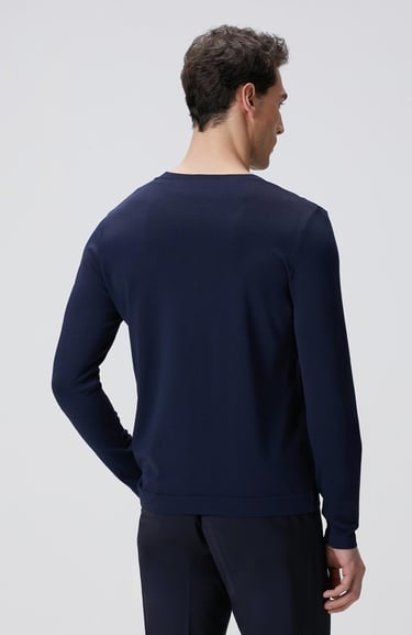  Network Erkek Lacivert N-Tech Basıc Triko Kazak