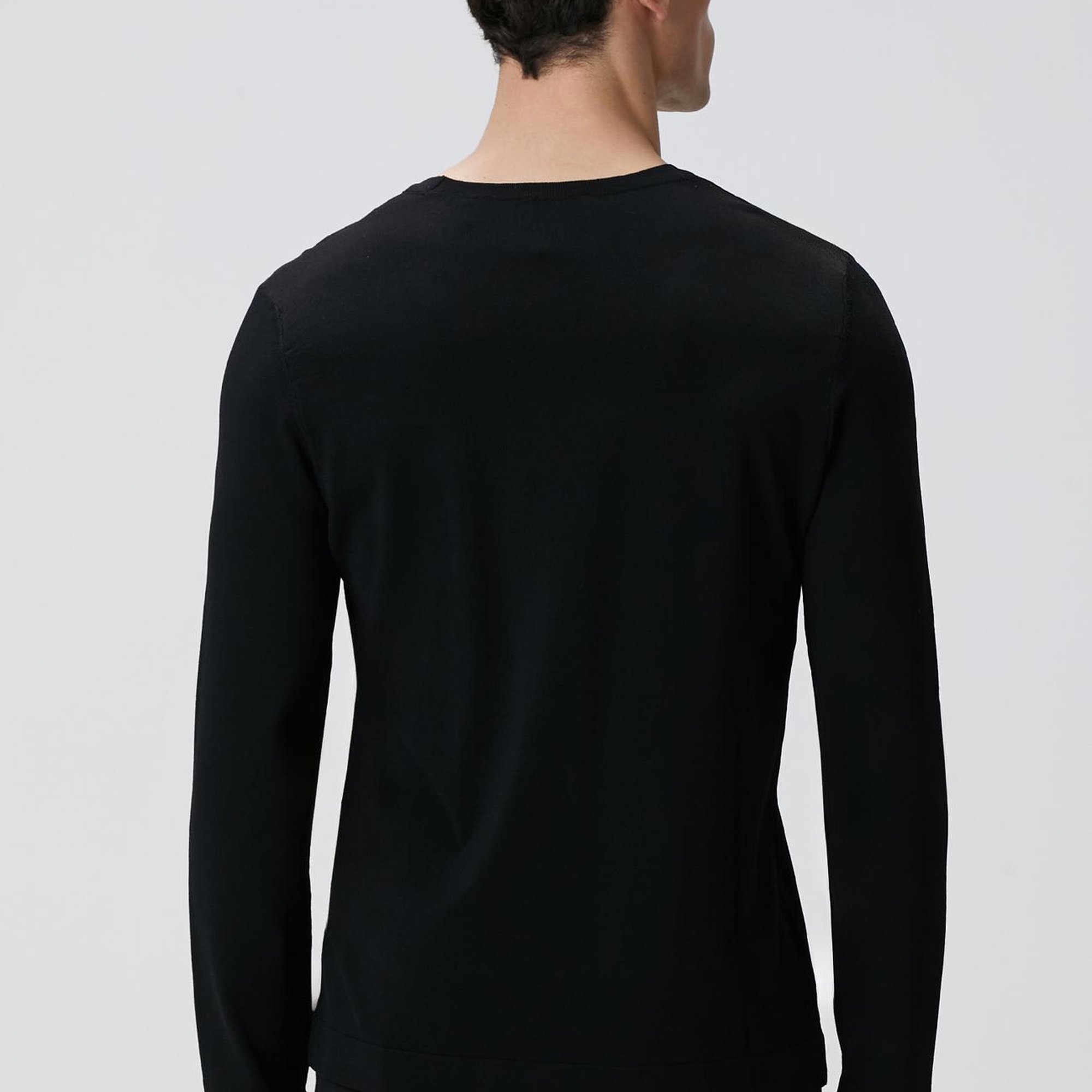 Network Erkek Siyah N-Tech Basıc Triko Kazak