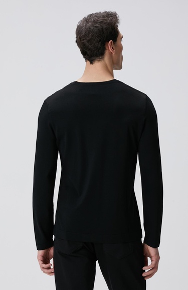  Network Erkek Siyah N-Tech Basıc Triko Kazak