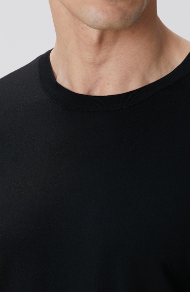  Network Erkek Siyah N-Tech Basıc Triko Kazak