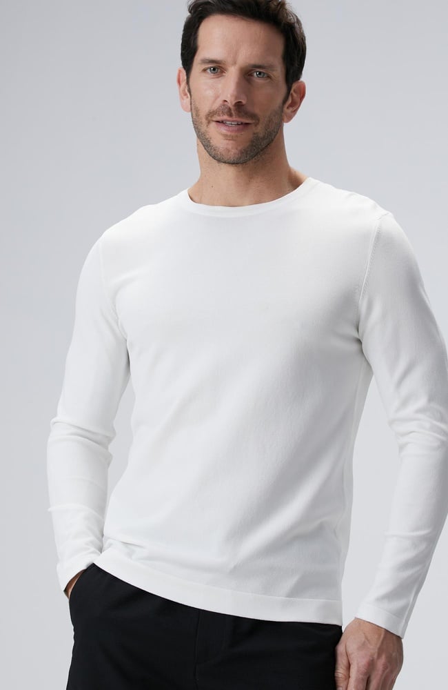  Network Erkek N-Tech Kırık Beyaz Basic Kazak