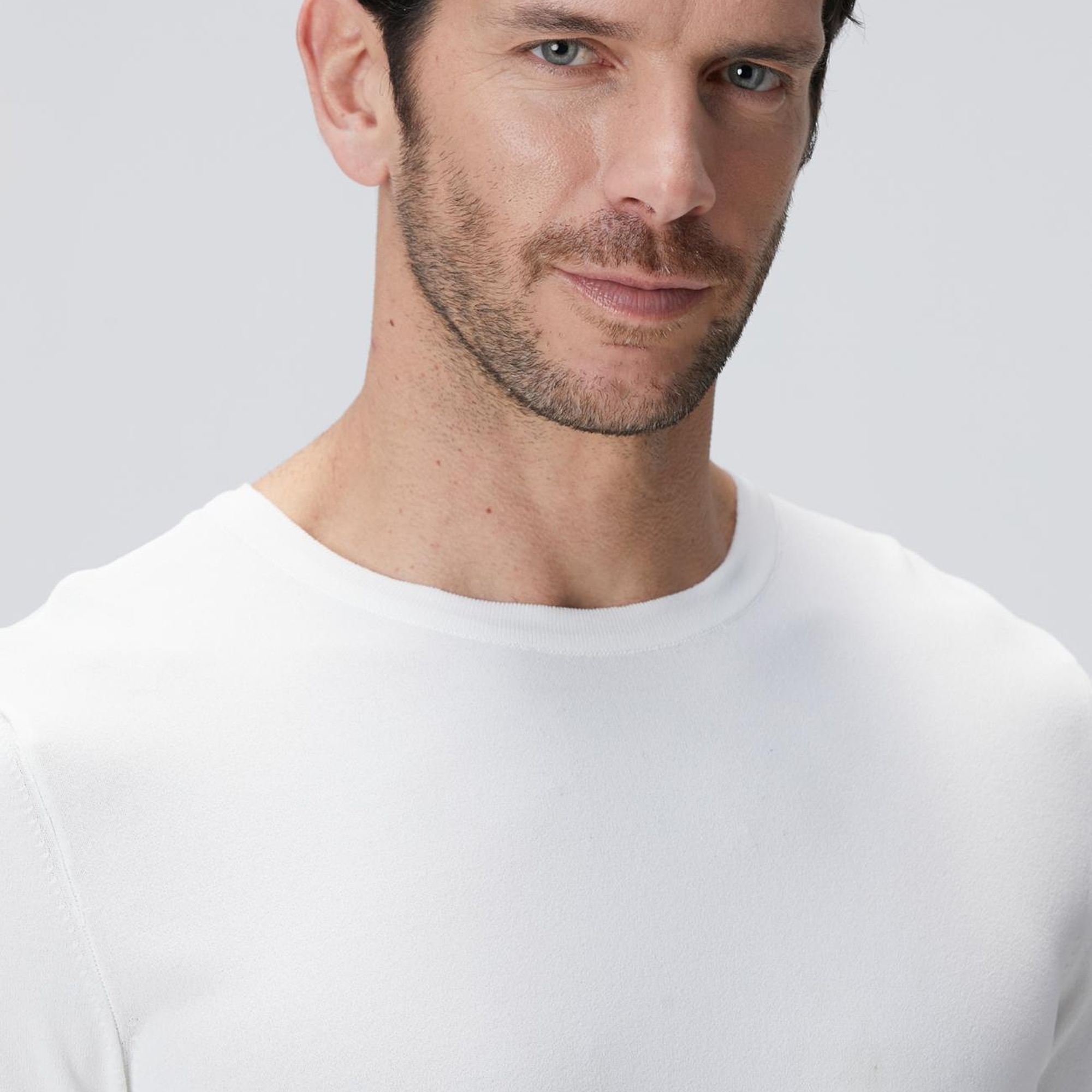 Network Erkek N-Tech Kırık Beyaz Basic Kazak