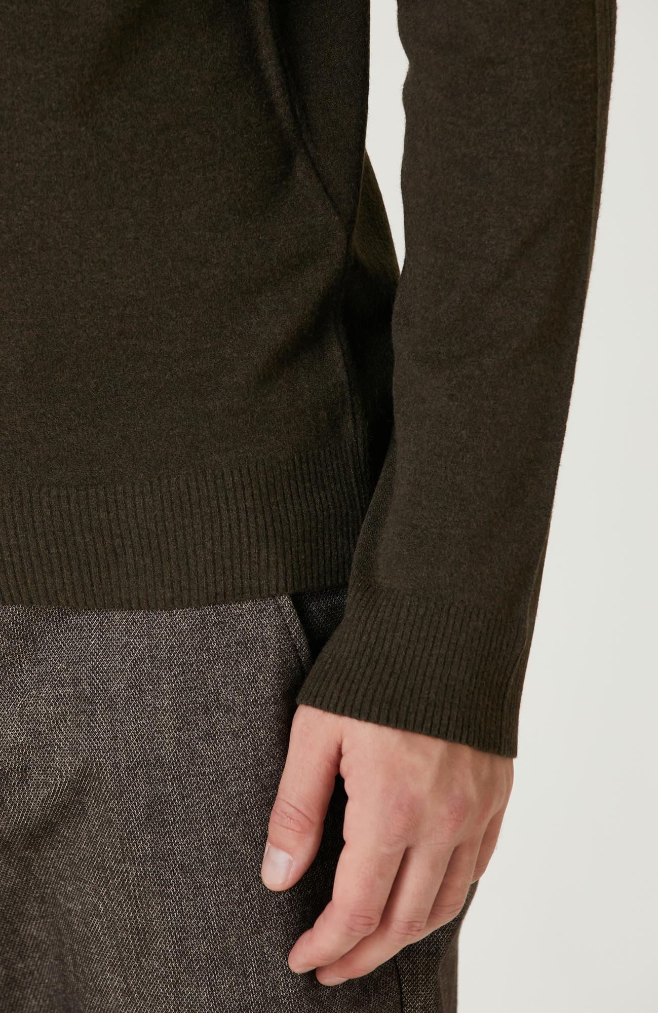 Network Erkek Haki Yarım Balıkçı Yaka Kazak