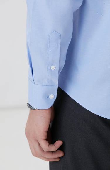  Network Erkek Mavi Super Non-Iron Oxford Gömlek