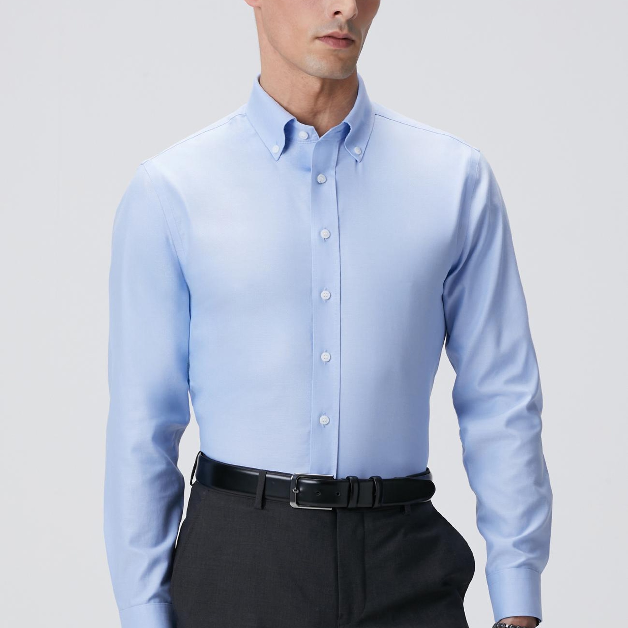 Network Erkek Mavi Super Non-Iron Oxford Gömlek