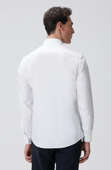  Network Erkek Beyaz Super Non-Iron Gömlek